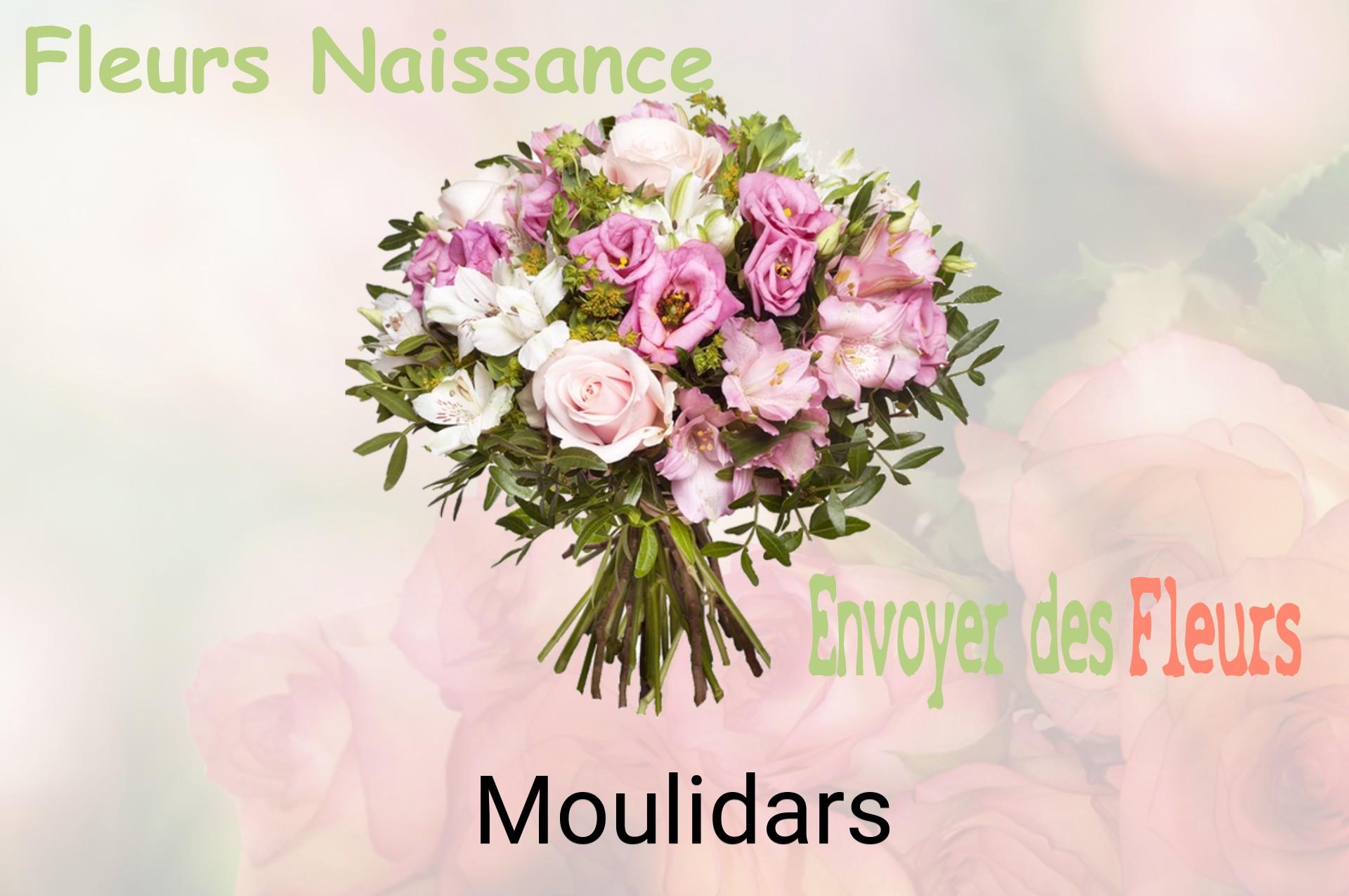 Bouquet de fleurs de naissance livré à Moulidars